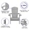 Merrick Lane Riviera Set of 2 Weather Resistant Folding Adirondack Patio Chairs With Vertical Lattice Backs and Comfort Foam Cushions